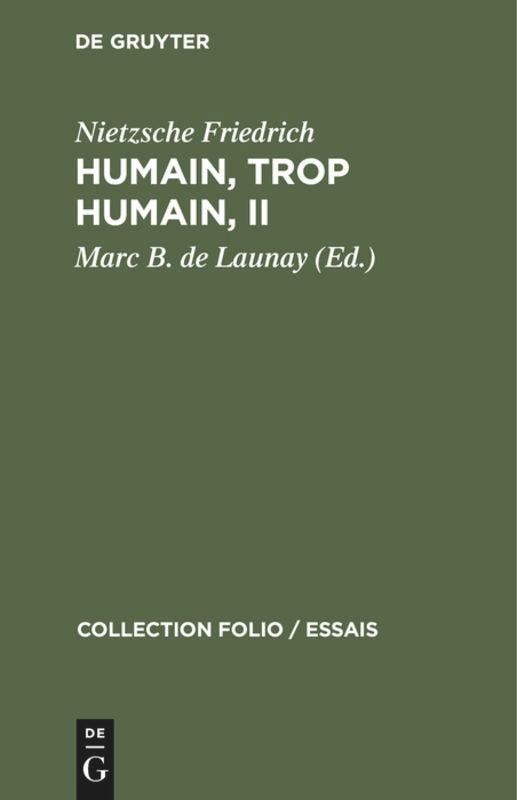 Front cover_Humain, trop humain, II