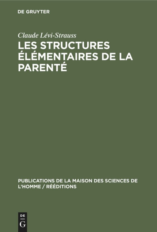 Couverture_Les structures élémentaires de la parenté
