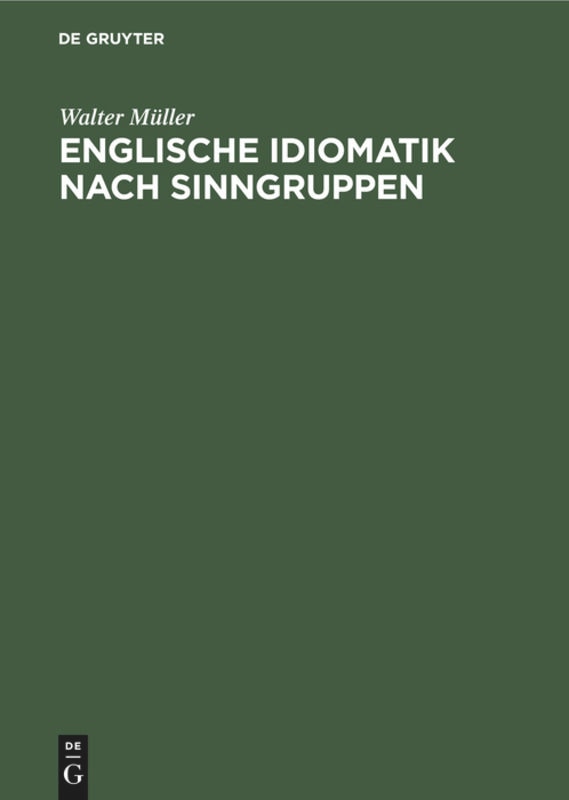 Front cover_Englische Idiomatik nach Sinngruppen