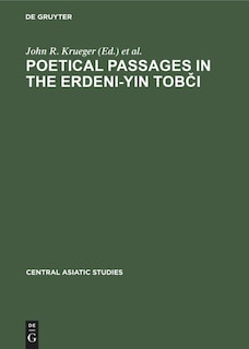 Front cover_Poetical Passages in the Erdeni-Yin Tobči