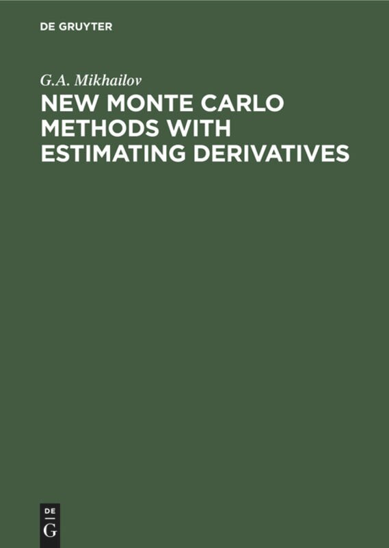 Couverture_New Monte Carlo Methods With Estimating Derivatives