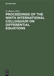 Couverture_Proceedings of the Ninth International Colloquium on Differential Equations
