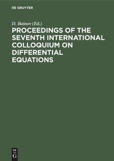 Front cover_Proceedings of the seventh International Colloquium on Differential Equations