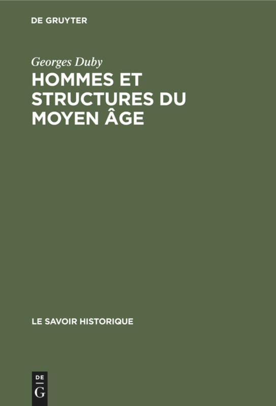 Front cover_Hommes et structures du moyen âge