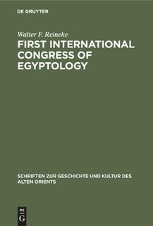 Front cover_First International Congress of Egyptology