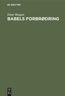 Front cover_Babels forbrødring