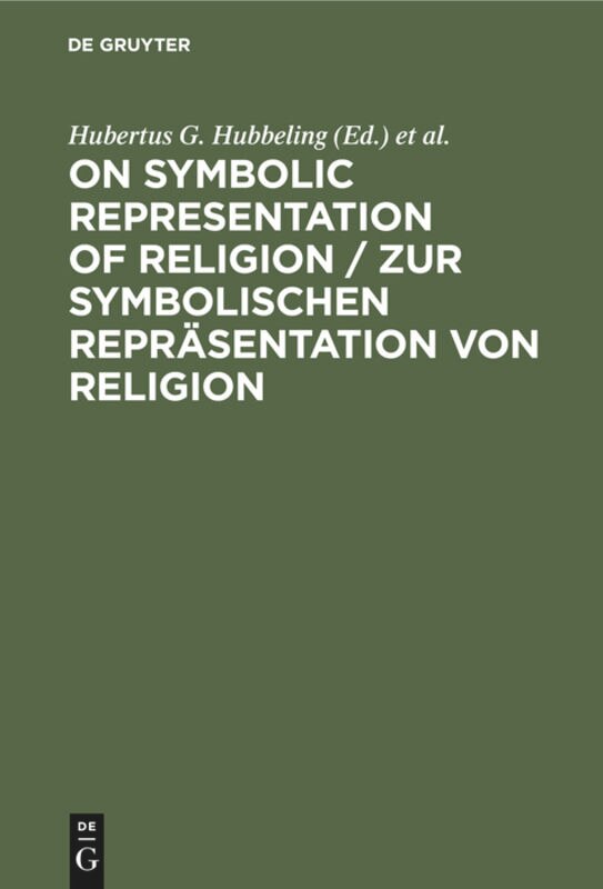 Front cover_On Symbolic Representation of Religion / Zur symbolischen Repräsentation von Religion