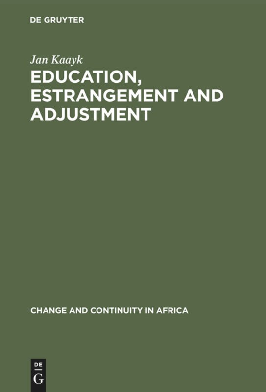 Front cover_Education, Estrangement and Adjustment