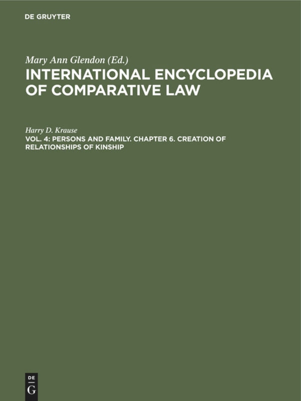 Front cover_Persons and family. Chapter 6. Creation of Relationships of Kinship