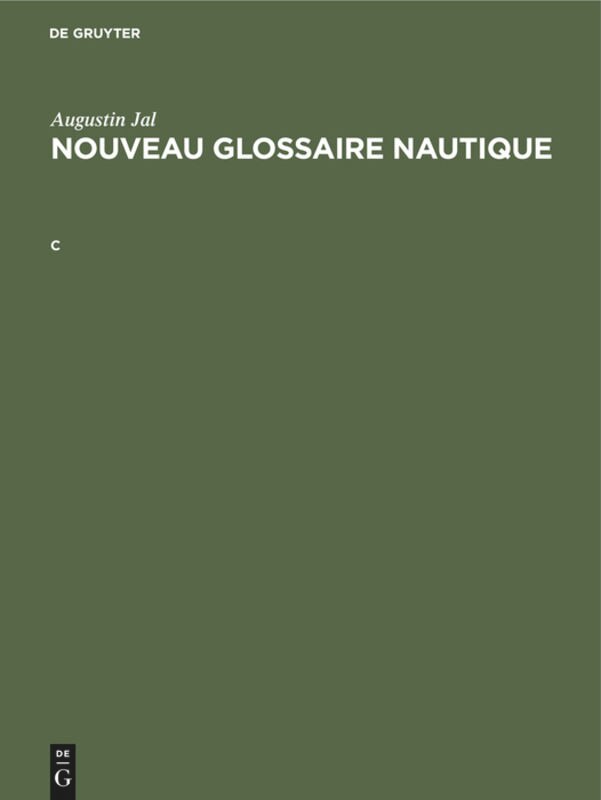 Front cover_Augustin Jal: Nouveau glossaire nautique. C