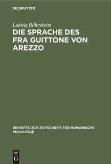 Couverture_Die Sprache des Fra Guittone von Arezzo