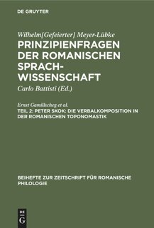 Front cover_Peter Skok: Die Verbalkomposition in der romanischen Toponomastik