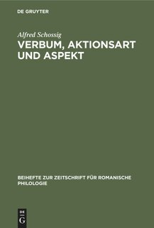 Front cover_Verbum, Aktionsart und Aspekt