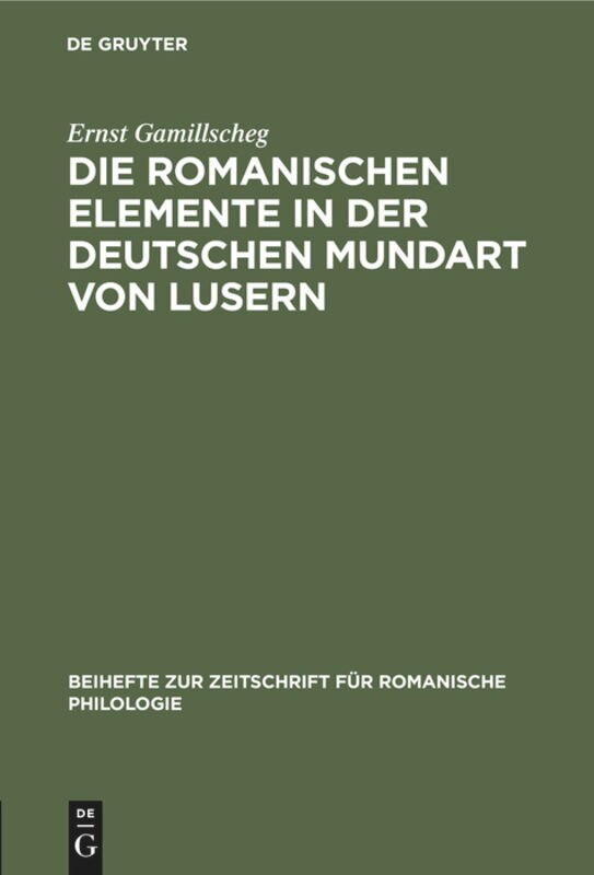 Couverture_Die romanischen Elemente in der deutschen Mundart von Lusern