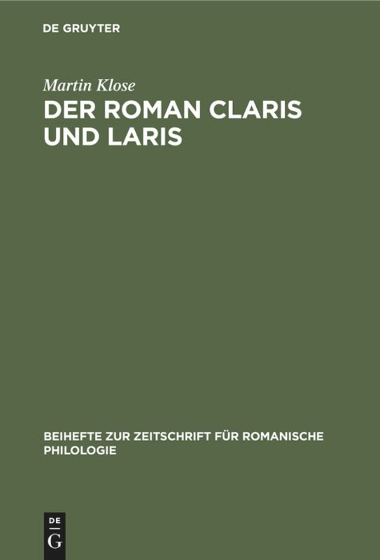 Front cover_Der Roman Claris und Laris