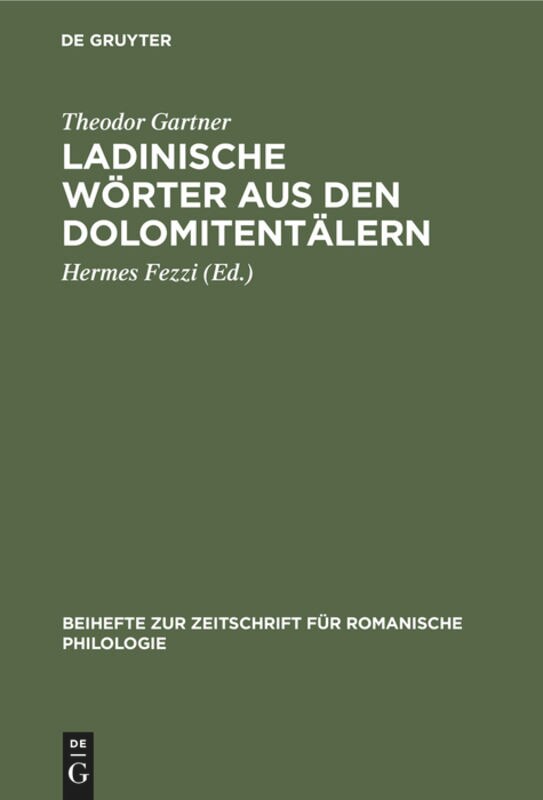Couverture_Ladinische Wörter aus den Dolomitentälern