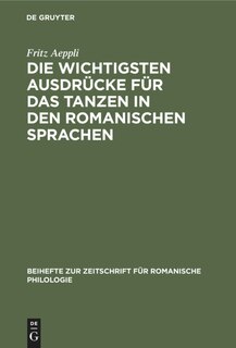 Couverture_Die wichtigsten Ausdrücke für das Tanzen in den romanischen Sprachen