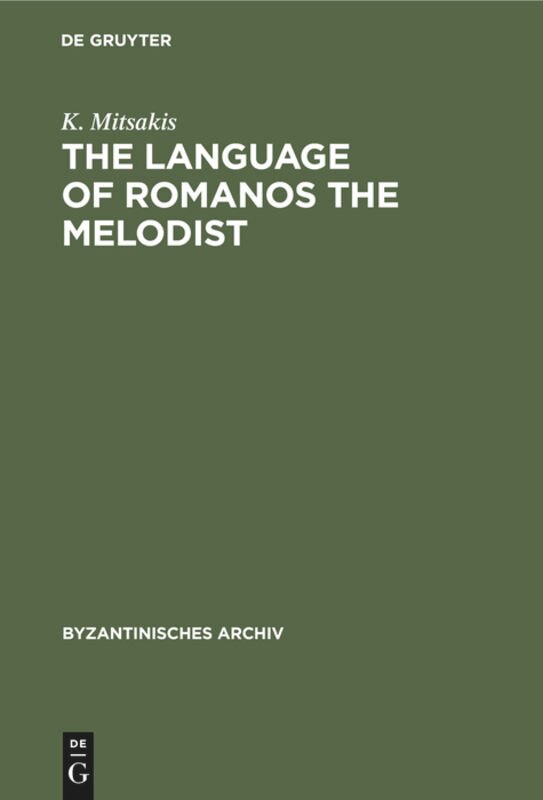 Front cover_The Language of Romanos the Melodist