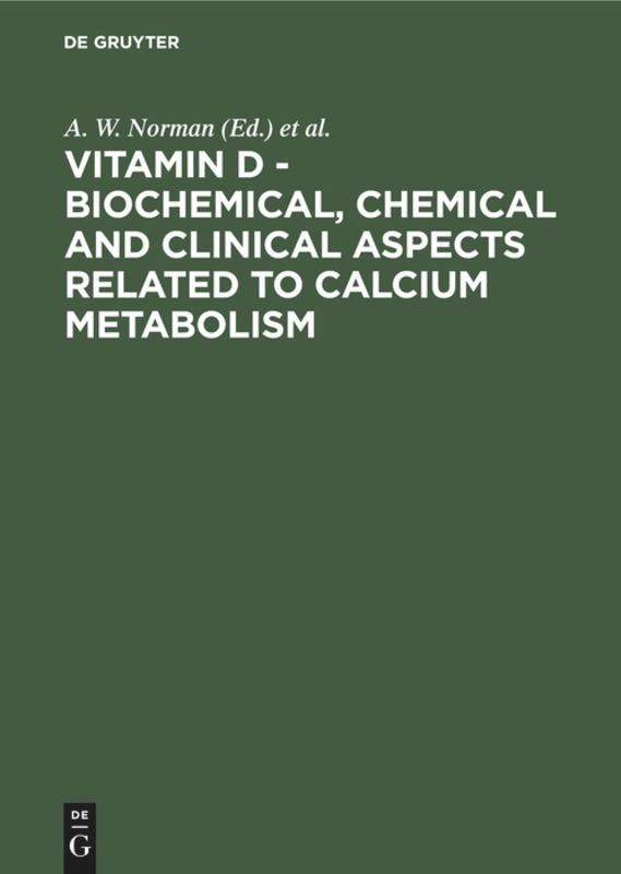 Couverture_Vitamin D - Biochemical, Chemical and Clinical Aspects Related to Calcium Metabolism