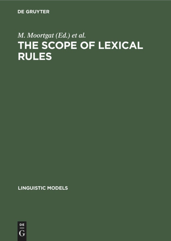Couverture_The scope of lexical rules