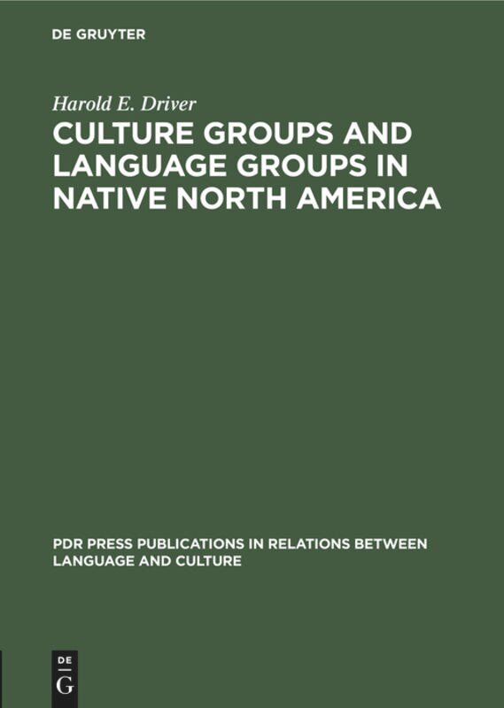Front cover_Culture Groups and Language Groups in Native North America