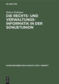 Couverture_Die Rechts- und Verwaltungsinformatik in der Sowjetunion