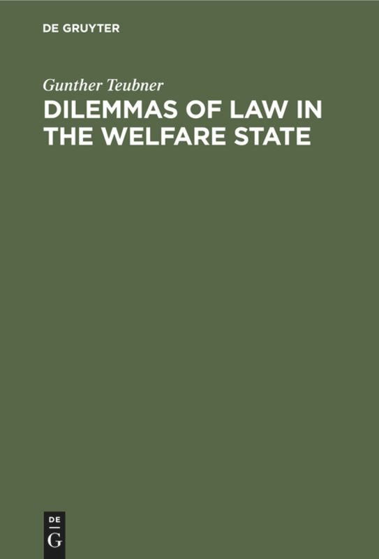 Couverture_Dilemmas of Law in the Welfare State