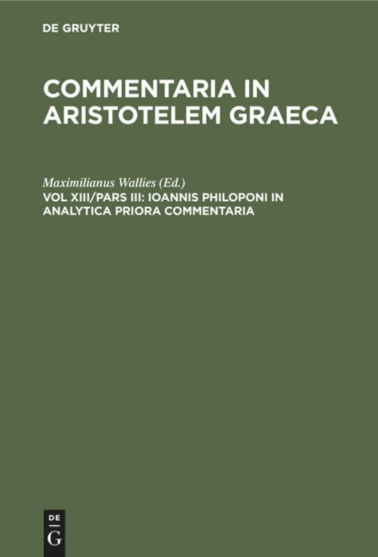 Front cover_Ioannis Philoponi in analytica priora commentaria