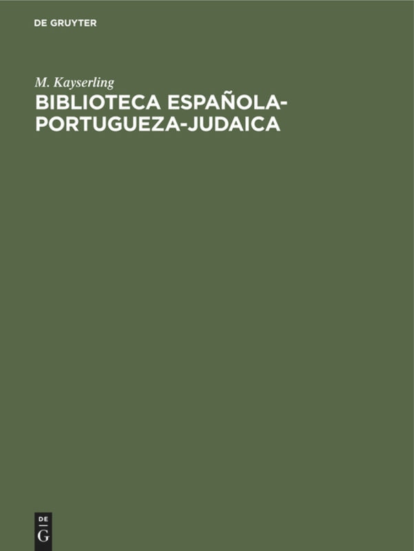 Front cover_Biblioteca española-portugueza-judaica