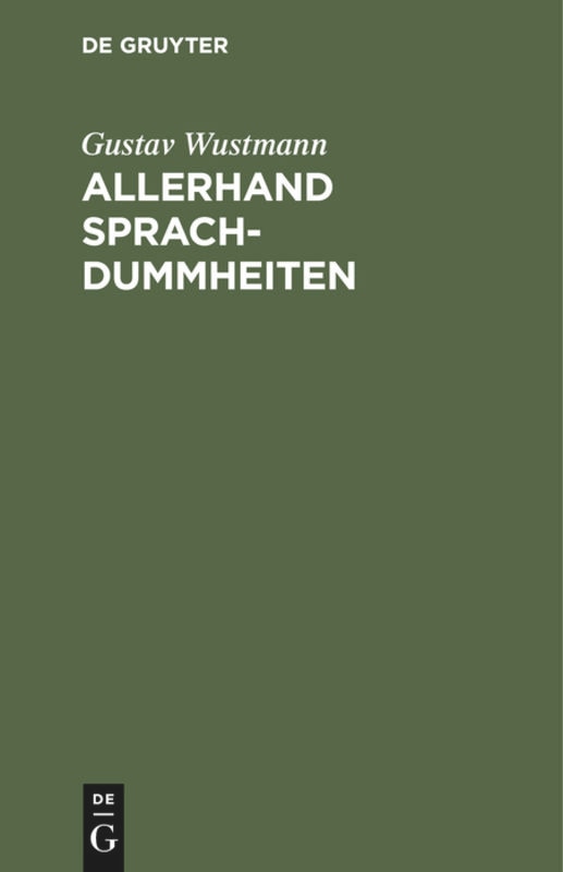 Front cover_Allerhand Sprachdummheiten