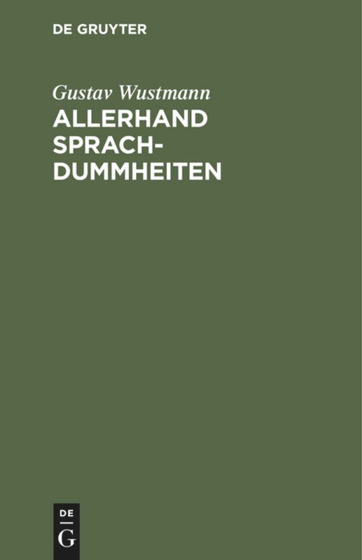 Front cover_Allerhand Sprachdummheiten