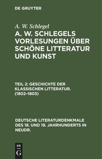 Front cover_Geschichte der Klassischen Litteratur. (1802–1803)