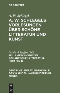 Front cover_Geschichte der Romantischen Litteratur. (1803–1804)