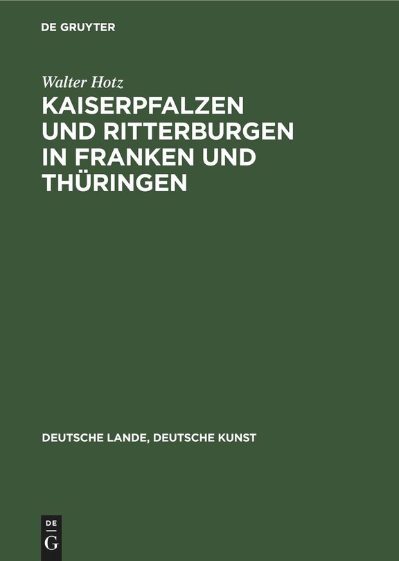 Couverture_Kaiserpfalzen und Ritterburgen in Franken und Thüringen