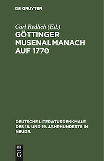 Front cover_Göttinger Musenalmanach auf 1770