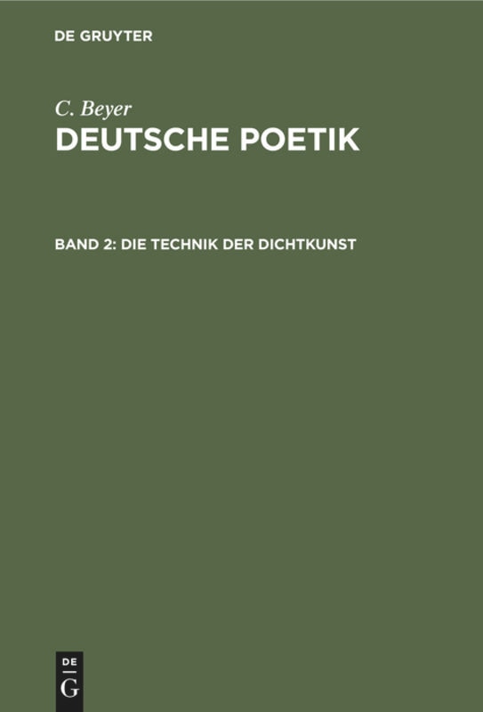 Couverture_Die Technik der Dichtkunst