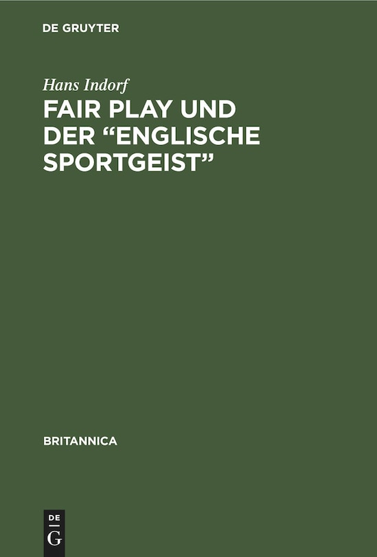 Couverture_Fair Play und der „Englische Sportgeist“