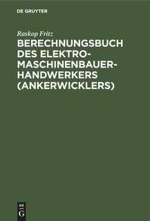Couverture_Berechnungsbuch des Elektromaschinenbauer-Handwerkers (Ankerwicklers)