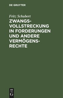 Couverture_Zwangsvollstreckung in Forderungen und andere Vermögensrechte