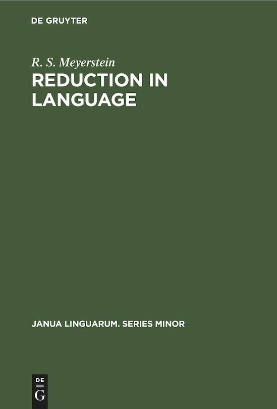 Front cover_Reduction in Language