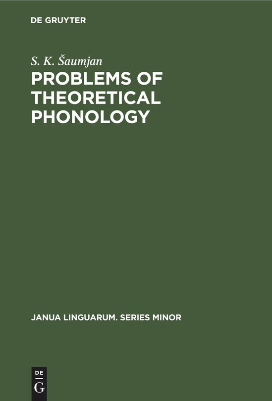 Front cover_Problems of Theoretical Phonology
