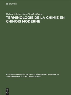 Terminologie de la chimie en chinois moderne