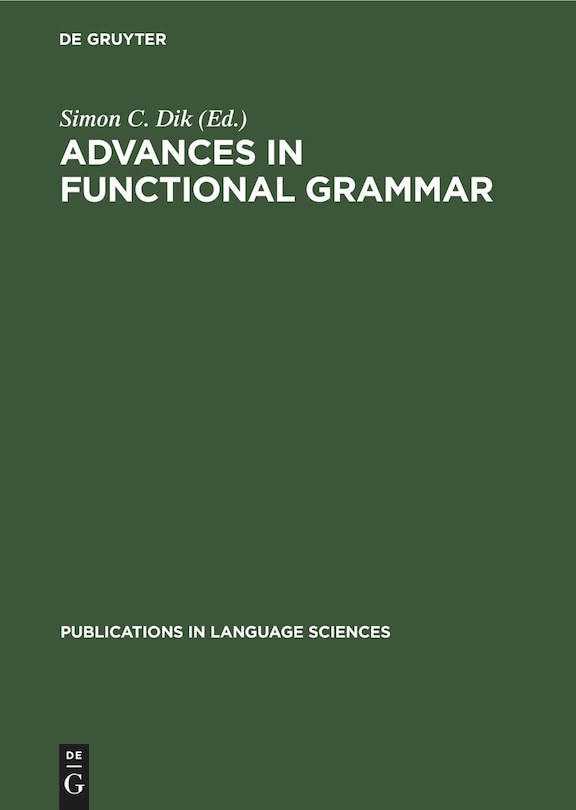 Advances in Functional Grammar