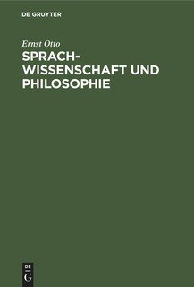 Front cover_Sprachwissenschaft und Philosophie