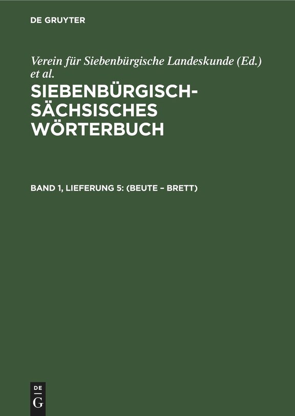 Front cover_(Beute – Brett)
