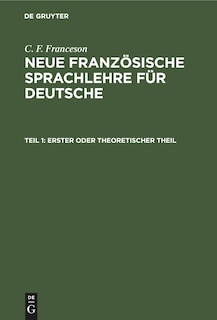 Couverture_Erster oder theoretischer Theil