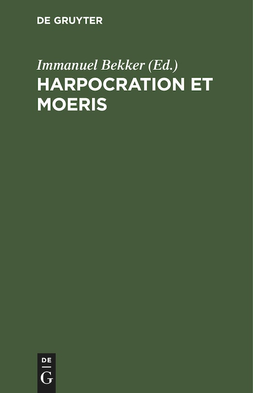 Harpocration et Moeris