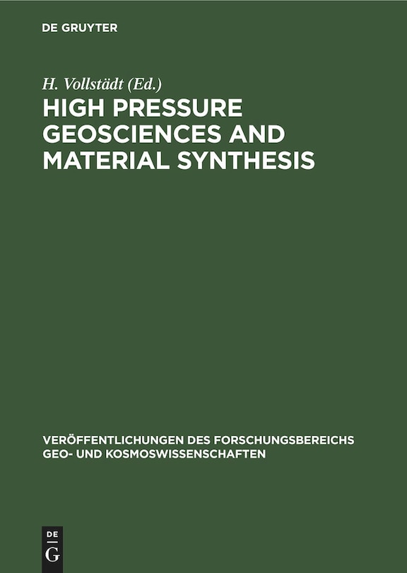 Front cover_High Pressure Geosciences and Material Synthesis