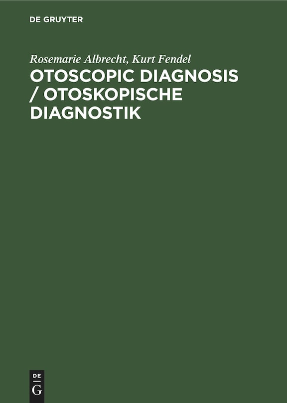 Couverture_Otoscopic Diagnosis / Otoskopische Diagnostik