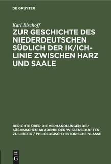 Front cover_Zur Geschichte des Niederdeutschen südlich der Ik/Ich-Linie zwischen Harz und Saale